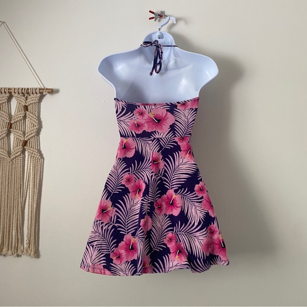 Victoria’s Secret PINK Floral Tropical Halter Dress in Pink and Blue Skater XS - Picture 7 of 7
